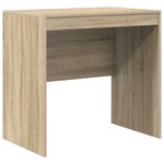 vidaXL Bureau avec tiroir avec étagère 2 Pièces Chêne Sonoma