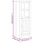 vidaXL Meubles de salle de bain 3 Pièces BERG blanc bois de pin massif