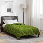 vidaXL Duvet d'hiver Vert 220 x 155 cm Microfibre