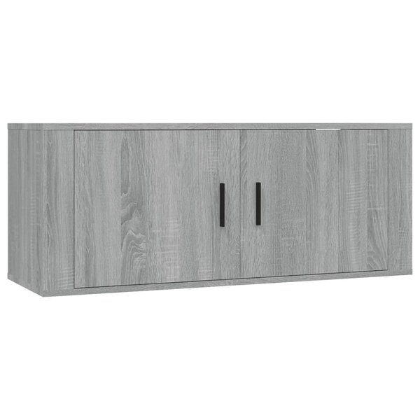 vidaXL Meuble TV mural Sonoma gris 100x34 5x40 cm
