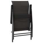 vidaXL Chaises pliables jardin lot de 2 couleur café noir poly rotin
