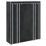 vidaXL Armoire avec compartiments et tiges 45 x 150 x 176 cm Noir