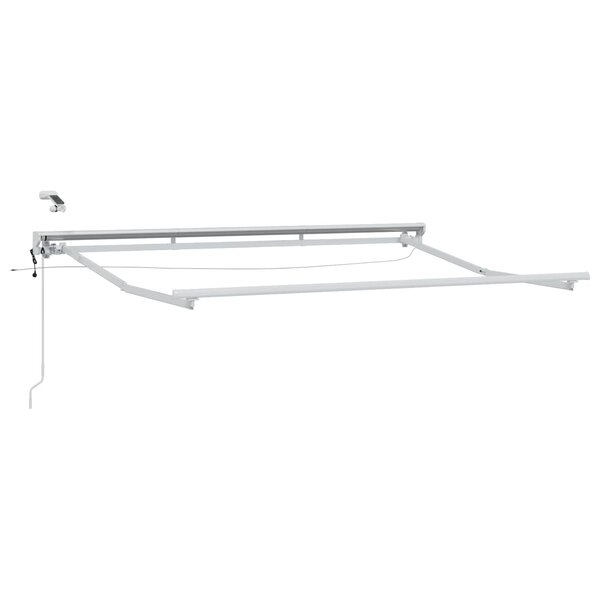 vidaXL Cadre de store électrique avec LED Blanc 3 5 x 2 5 m Aluminium