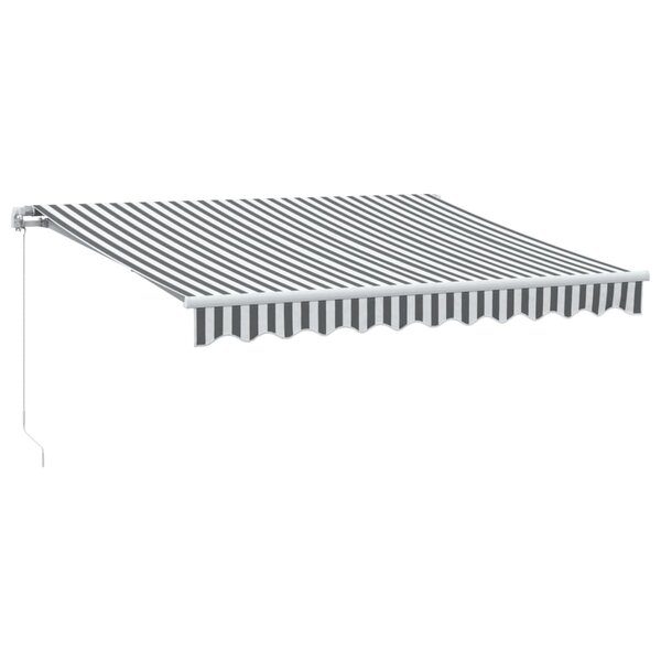 vidaXL Auvent manuel rétractable avec LED anthracite blanc 300x250 cm