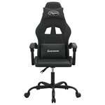 vidaXL Chaise de jeu Noir Similicuir