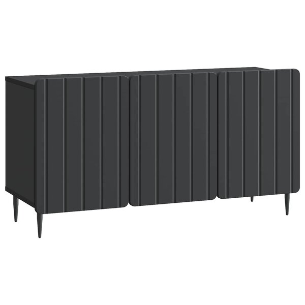 vidaXL Meuble TV Noir 99 x 34 5 x 52 cm Bois d'ingénierie