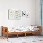 vidaXL Lit pour enfants sans matelas cire marron 90x200 cm pin massif