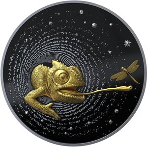 Pièce de monnaie en Argent 2000 Francs g 62.2 (2 oz) Millésime 2025 Numiversum Herpeton CHAMELEON