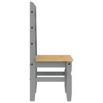 vidaXL Chaises à manger lot de 2 Corona gris bois massif de pin