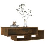 vidaXL Table basse Chêne fumé 105x55x32 cm Bois d'ingénierie