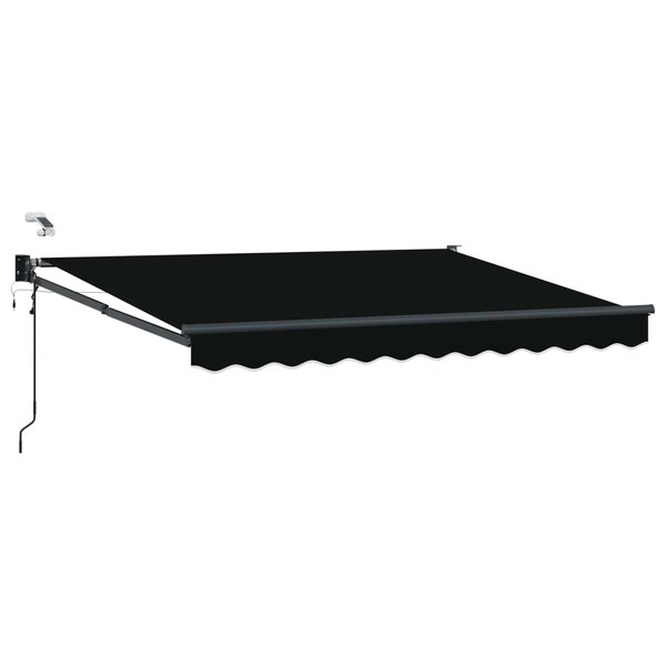 vidaXL Auvent rétractable électrique Noir 3 5 x 2 5 m
