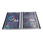 Protège-documents À Anneaux Et Pochettes Détachables 60 Vues - A4 - Noir - X 4 - Exacompta