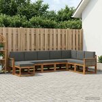 vidaXL Ensemble de canapés d'extérieur 8 Pièces Naturel et Anthracite