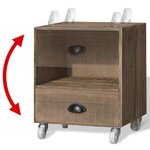 vidaXL Tables de chevet 2 Pièces marron bois massif