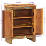 vidaXL Buffet avec 2 portes 55x30x70 cm bois massif de récupération