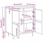 vidaXL Buffets 3 Pièces Bois ancien 180 x 35 x 70 cm Bois d'ingénierie