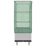 vidaXL Jardinière surélevée avec housse et roues aspect rotin