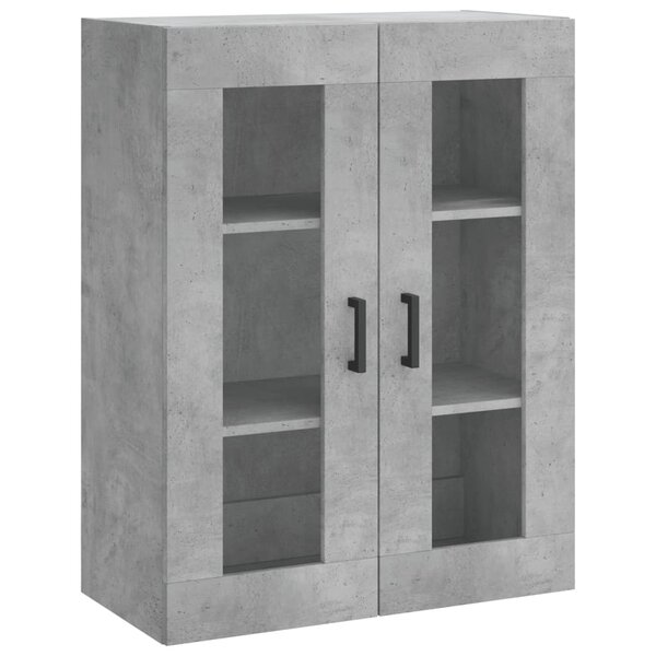 vidaXL Armoire murale gris béton 69 5x34x90 cm