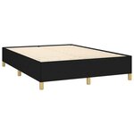 vidaXL Sommier à lattes de lit avec matelas Noir 140x190 cm Tissu