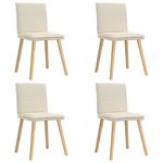 vidaXL Chaises à manger lot de 4 Lin
