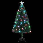 vidaXL Arbre de Noël pré-éclairé avec support 120 cm fibre optique