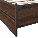vidaXL Cadre de lit et tiroirs chêne marron 120x200 cm bois ingénierie
