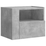 vidaXL Tables de chevet murales 2 Pièces gris béton 45x30x35 cm