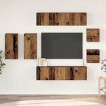 vidaXL Ensemble meuble TV 8 Pièces Bois ancien 30.5 x 30 x 60 cm