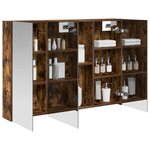 vidaXL Armoire Miroir de Salle de Bain Chêne fumé 100 x 14 5 x 70 cm