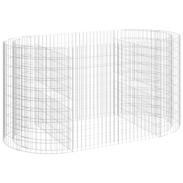 vidaXL Lit surélevé à gabion Fer galvanisé 200x100x100 cm