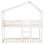 vidaXL Lit superposé avec toit blanc 90x190 cm bois massif de pin