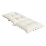 vidaXL Coussins de chaise à dossier haut lot de 2 crème mélangé tissu