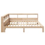vidaXL Lit bibliothèque sans matelas 200x200 cm bois massif de pin