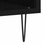 vidaXL Meuble à vinyles Chêne noir 85 x 38 x 89 cm Bois d'ingénierie