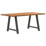vidaXL Table à manger marron clair bois de chêne massif rectangulaire