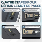 ACROPAQ Coffre Fort Discret Livre- Coffre-fort Livre avec serrure à combinaison- Sécurisez vos objets- Bleu