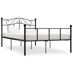 vidaXL Cadre de lit sans matelas noir métal 160x200 cm