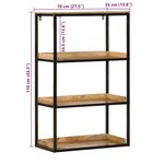 vidaXL Bibliothèque Marron 70 x 35 x 110 cm Bois de manguier massif