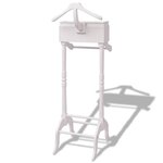 vidaXL Portant à vêtements avec armoire Bois Blanc
