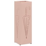 vidaXL Porte-parapluie avec stockage Rose 15 5 x 15 5 x 49 cm Métal
