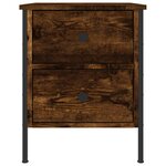 vidaXL Table de chevet chêne fumé 40x42x50 cm bois d'ingénierie