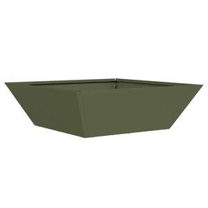 vidaXL Cache-pot de jardin Vert olive 50 x 50 x 15 cm