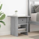 vidaXL Table de chevet Gris Sonoma 41 x 40 x 45 cm Bois d'ingénierie