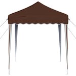 vidaXL Tente de fête pop-up 195 x 195 x 245 cm Marron Tissu Oxford