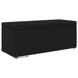 vidaXL Tabouret Noir 101 x 41 x 40 cm Tissu et bois stratifié
