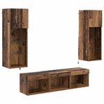 vidaXL Meubles TV muraux 5 Pièces Chêne noir 60 x 30 x 30 cm