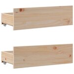 vidaXL Cadre de lit sans matelas avec tiroirs 140x190 cm bois de pin