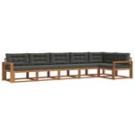 vidaXL Ensemble de canapés d'extérieur 6 pc Naturel et Anthracite