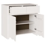 Buffet vidaXL "DRAMMEN" Blanc 79x43x75 5 cm Bois Massif Pin