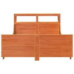 vidaXL Cadre de lit sans matelas cire marron 150x200cm bois pin massif